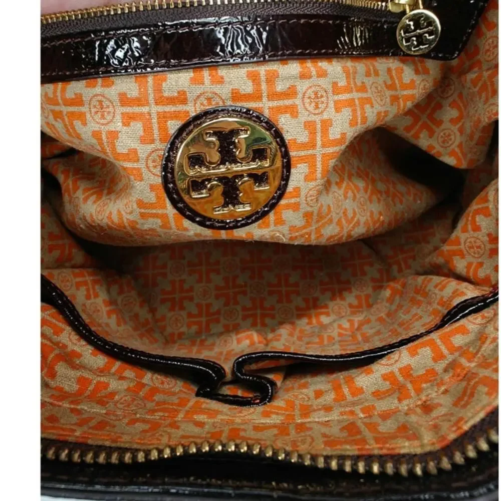 Tory Burch brown crinkled bag